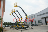 Mini nacelle élévatrice à flèche 10 ~ 24m mobile articulée nacelle élévatrice à flèche remorquable plate-forme de travail aérienne à vendre avec CE ISO