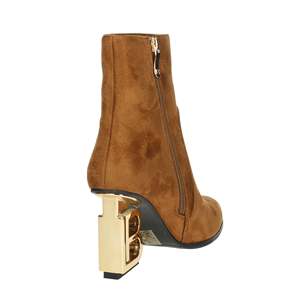 Bottines pour femme Laura Biagiotti, marron, taille 37, en daim, à talon - Product Image 3