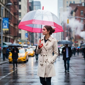 PVC POE Clear Transparent Bubble Design Manual Kids Straight <b>Umbrella</b> Auto Open Cute Style 90cm Diameter 8 Ribs Children - Product Image 2