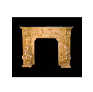 Estante de Chimenea Figurativo Ornamentado, Repisa Decorativa Exquisitamente Tallada para Sala de Estar, Dormitorio y Salón, Productos de Piedra para Jardín - Product Image 4