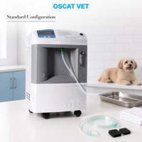 Appareil à oxygène vétérinaire OSCAT EX 22 avec design silencieux, écran LCD et pureté de 93 % pour les soins des petits animaux