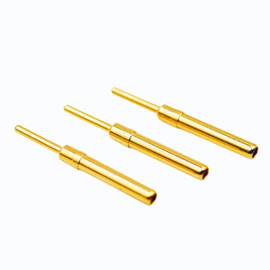 Copper <b>Pin</b> 10 Mm Head Diameter Cylindrical Head 13.7 Mm Height Gold Plated For General Use - Product Image 4