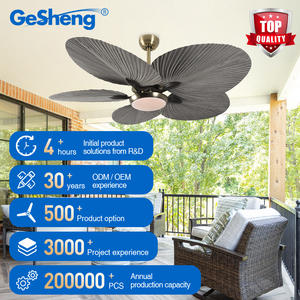 Ventilador de Techo de 52 Pulgadas con Luz, Control Remoto, Resistente al Agua, para Exteriores, con LED, Estilo Europeo 5 ABS - Product Image 1