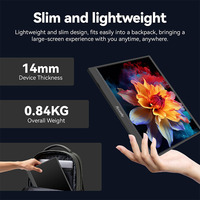 Monitor Portátil de 15.6 Pulgadas con Batería Integrada de 4000 mAh, Pantalla IPS 1080P, Extensor de Pantalla USB Tipo C HDMI para Laptop, Oficina y Teléfono