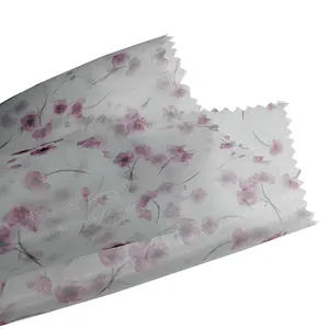 Vintage gewebter blumenblattendruck digitale Abzüge Organza-Stoff 100 % Polyester Chiffon dicht für Bekleidung und Hochzeiten für Mädchen