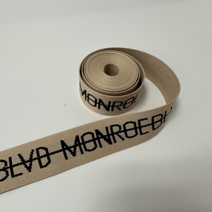 Custom Color and logo High Quality Woven Polyester Cotton <b>Webbing</b> Straps Striped Herringbone Patterns for Bags Shoes - Product Image 2