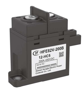 คอนแทคเตอร์ไฟฟ้าแรงสูง HFE82V-200B HONGFA 750V 200A คอยล์ 24V/12V DC 2 เฟส กำลังสวิตช์สูงสุด 180kW - Product Image 1