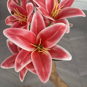 9 teste 3D stampato morbido in lattice giglio Bouquet in lattice vero tocco giglio fiore - Product Image 4