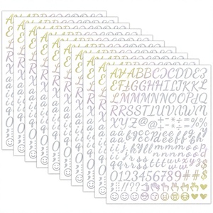 <span class=keywords><strong>Adesivi</strong></span> con Lettere Piccole da 0,5 Pollici, Numeri e Alfabeto Dorati Autoadesivi, Decorazioni Rettangolari per Fai-da-Te, Arte e Insegne - Product Image 6