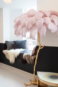 Villa Green <strong>pink</strong> Grew White Color Feather Tree <strong>Floor</strong> <strong>Lamp</strong> - Product Image 3