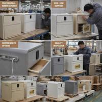 Armoire de chevet OEM WeiChi avec serrure à clé, largeur personnalisable 35/40/45/50 cm et options de couleurs multiples