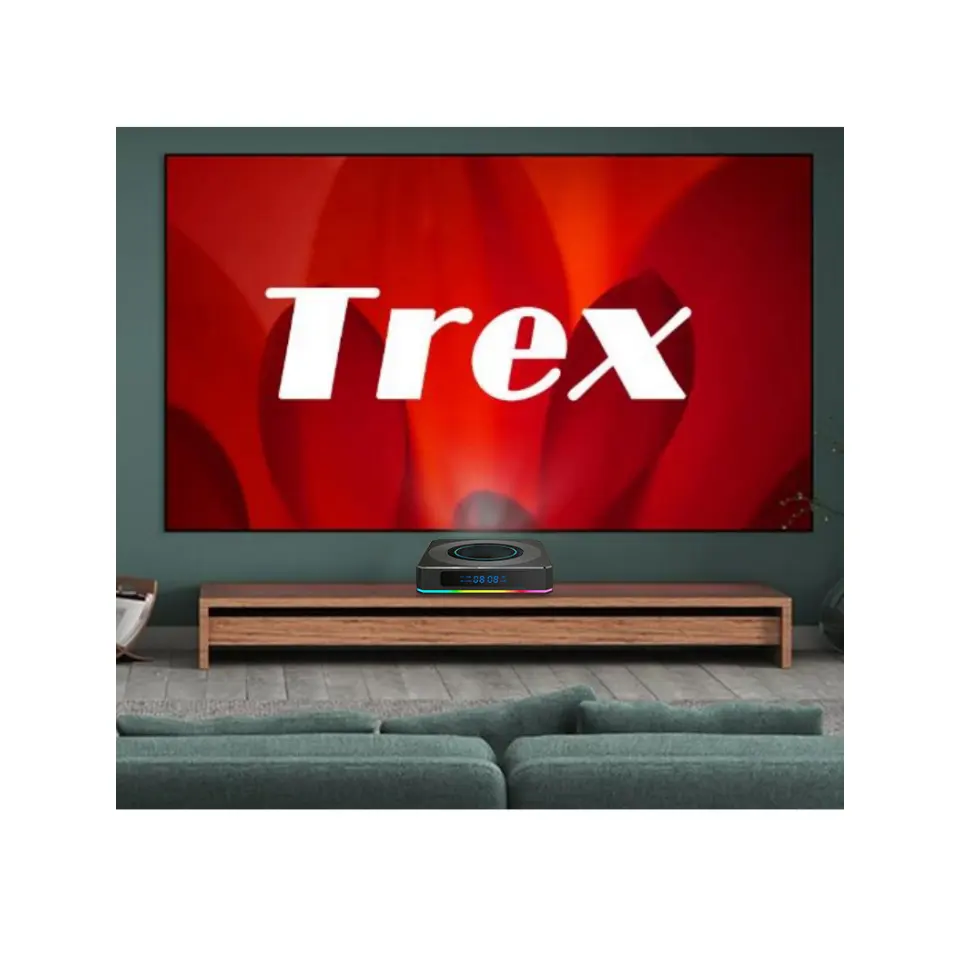 جهاز Trex فائق الاستقرار بشاشة 4k IPTV صندوق فائق الوضوح لوحة شركة التوزيع M3u مسارات مجانية 24 ساعة خدمة عرض مباشر تدعم تقنية الدردشة عبر بروتوكول الإنترنت Android/Ios M3U Et