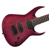 Guitare électrique OEM personnalisée en usine corps en bois d'acajou 7 cordes prix érable palissandre arrière/côté matériel guitare électrique