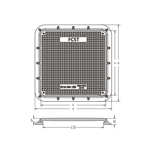 하이 퀄리티 EN124 연성 철 맨홀 하수구 커버 OEM 제조업체의 제작 서비스 제공 - Product Image 4