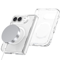 Étui de téléphone magnétique pliable respectueux de la peau pour iPhone Duo avec protection d'écran en verre trempé intégrée, protection complète