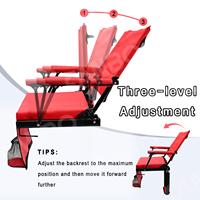 Chaise de stade portable Canbo avec accoudoirs, dossier à trois positions, rangement, vente en gros, OEM, ODM, personnalisable