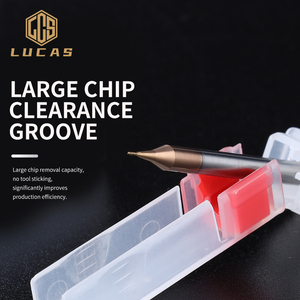 Lucas công cụ hrc55 đường kính nhỏ <span class=keywords><strong>Carbide</strong></span> phay cutter 2 Flutes vuông <span class=keywords><strong>End</strong></span> Mill vonfram thép cho CNC máy công cụ - Product Image 3