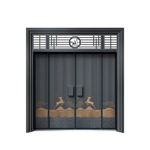 Porte en aluminium moulé écologique au design moderne et spacieux, très durable, personnalisable, isolant efficacement le bruit pour les entrées d'appartements - Product Image 5