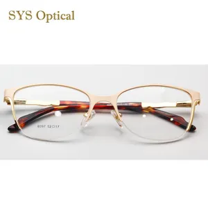 Nuevo modelo de marco óptico de metal color gafas de moda de mujeres gafas de Marcos