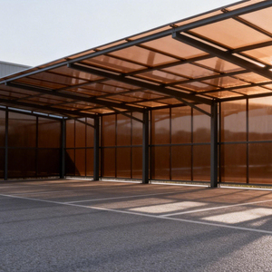Lámina de <span class=keywords><strong>Policarbonato</strong></span> PC de 5mm, Resistente a la Intemperie y a los Rayos UV, Color Marrón Panal de Abeja, Panel Duradero para Cortar, para Pérgola de Jardín, Techo de Sombra para Exteriores - Product Image 6
