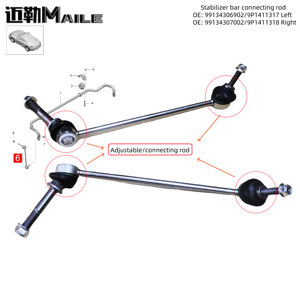 Pièces détachées pour Porsche 911 Carrera Boxster Cayman Stabilizer <span class=keywords><strong>Link</strong></span> Right 99134307002 9P1411318 - Product Image 5