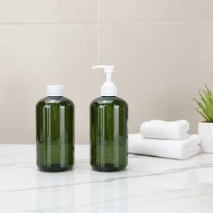 Wholesale PET Plastic Boston Dispenser <b>Bottle</b> 300ml/500ml Capacity for Shampoo Body Wash Lotion <b>Pump</b>; Bulk Storage Dispensing - Product Image 1