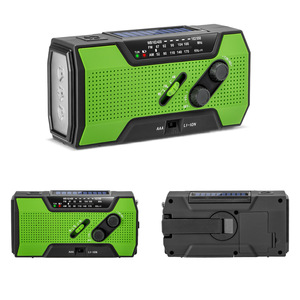 Radio d'urgence solaire portable AM FM avec écran LED et haut-parleur pour utilisation en extérieur, batterie externe 2000 mAh - Product Image 4