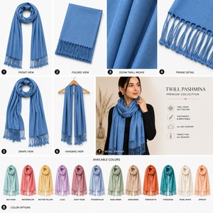Viscose Twill Pashmina <b>Shawl</b> Soft Warm Winter Scarf Fringe Tassel <b>Wrap</b> for Women Daily Formal Wear - Product Image 4