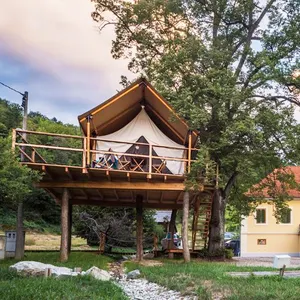 Rumah Glamor Mewah Prefab Tenda Safari Pondok Luar Ruangan untuk Resor Hotel