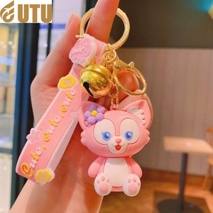 FYQC Linabelle - Llavero Colgante de Plástico Duradero con Diseño de Pareja de Zorros Rosados de Anime, para Coche o Mochila - F - Product Image 2