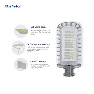 블루 카본 고광량 도매 태양광 램프 가로등 시스템 통합 알루미늄 분리형 태양광 가로등 - Product Image 4