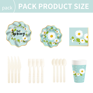 Platos de Papel Florales DAMAI, Platos Desechables con Diseño Floral para Fiestas, Bodas, Despedidas de Soltera, Cumpleaños, Fiestas de Té - Product Image 6