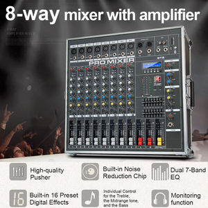 Mezclador Digital Profesional OEM GT8, 16 Tipos de Procesamiento de Efectos Digitales, 8 Canales, Amplificador Mezclador de Audio de 550W*2 - Product Image 6