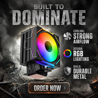 Refroidisseur de processeur haute performance Lovingcool, 6 caloducs, ventilateur RGB silencieux, compatible avec les plateformes Intel et AMD, matériel informatique, processeur PC