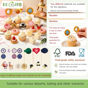 Palillos Desechables para Hamburguesas con Diseño Patriótico del 4 de Julio, Decoraciones Personalizadas para Cupcakes con Estampado de Estados Unidos para Fiestas del Día de la Independencia - Product Image 3