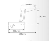 Cadre de table basse personnalisable fabriqué en Chine, directement de l'usine, avec capacité de charge de 30 kg et mécanisme de levage unilatéral amorti