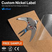 Autocollants de transfert métalliques personnalisés, étiquettes de logo en nickel pur électroformé, autocollants 3D métalliques autocollants pour la marque