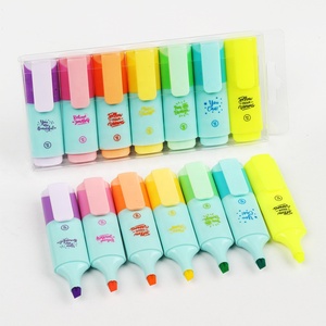 Kit de surligneur portable de taille <span class=keywords><strong>mini</strong></span> en couleurs <span class=keywords><strong>pastel</strong></span> avec jaune néon gratuit - Product Image 6
