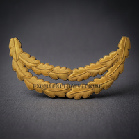 Casquette d'aviation personnalisée DOUBLE RANGÉE 491 avec couronne, sangle tressée dorée, visière noire et insigne d'aile brodé