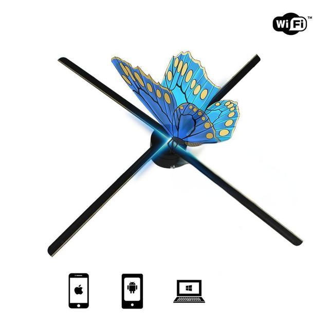 New Model 60cm HD Holographic Display Spinning 3D Projector LED Advertising Hologram Fan