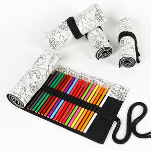 Étui à crayons enroulable pour étudiants, papeterie kawaii, sac à crayons en toile, filles et garçons, boîte à crayons mignonne et grande avec trous - Product Image 3