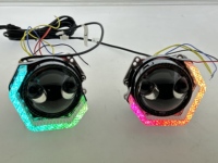 Luces de Circulación Diurna VAHID 5D Crystal Angel Eyes I8-V25 Controladas por Aplicación, Anillos LED WRGB DRL, Anillos de Faros Angel Eye