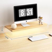Support de rangement pour ordinateur de bureau, ordinateur portable, bureau, support surélevé pour ordinateur, support de rangement pour moniteur, étagère transparente en acrylique pour bureau, vente en gros