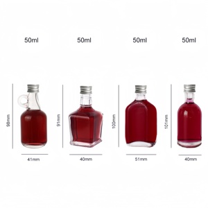 Vente en gros de 50ml 100ml avec étiquette personnalisée mini bouteille de vin de glace ronde petite bouteille et <span class=keywords><strong>bouchon</strong></span> de vin rouge en verre vide bon marché - Product Image 1