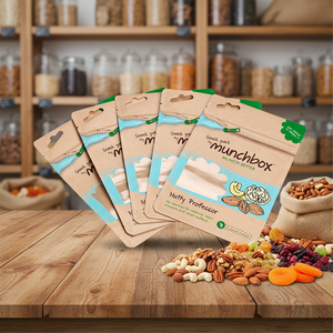 Bolsas de Papel Kraft Biodegradables Personalizadas con Cierre de Cremallera Práctico para Frutos Secos, Bocadillos y Alimentos Secos - Product Image 1