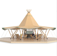 Tentes tipi de luxe personnalisables de qualité commerciale pour restaurants, glamping et lieux de restauration en plein air
