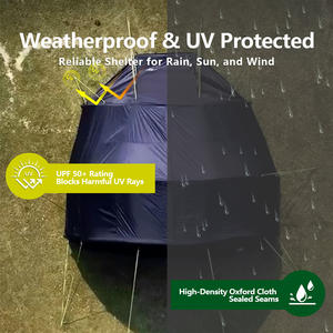 Tienda inflable de gran tamaño para puerta trasera de coche SUV, tienda de campaña trasera de tela Oxford pesada, refugio para camión familiar al aire libre - Product Image 3