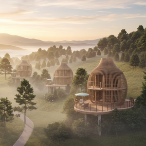 Cabane de tourisme écologique sur mesure pour projet de réservatoire naturel, <span class=keywords><strong>chambre</strong></span> de camping - Product Image 1