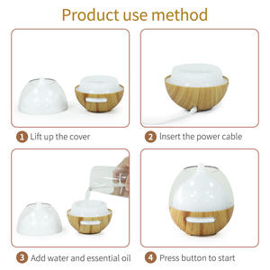 Diffuseur d'arômes ultrasonique miniature JCSY-313 0,5L USB, humidificateur à effet bois pour la maison, le bureau et l'utilisation sur le bureau - Product Image 2