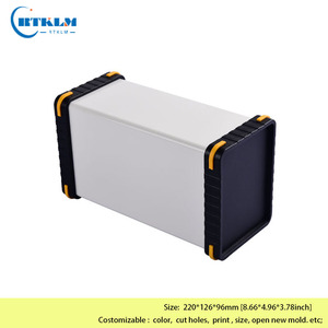 กล่องอลูมิเนียมอิเล็กทรอนิกส์ <span class=keywords><strong>DIY</strong></span> โครงการอิเล็กทรอนิกส์กล่องกระจายพลังงานกล่องเชื่อมต่อแบตเตอรี่อลูมิเนียม220*126*96มม. - Product Image 2
